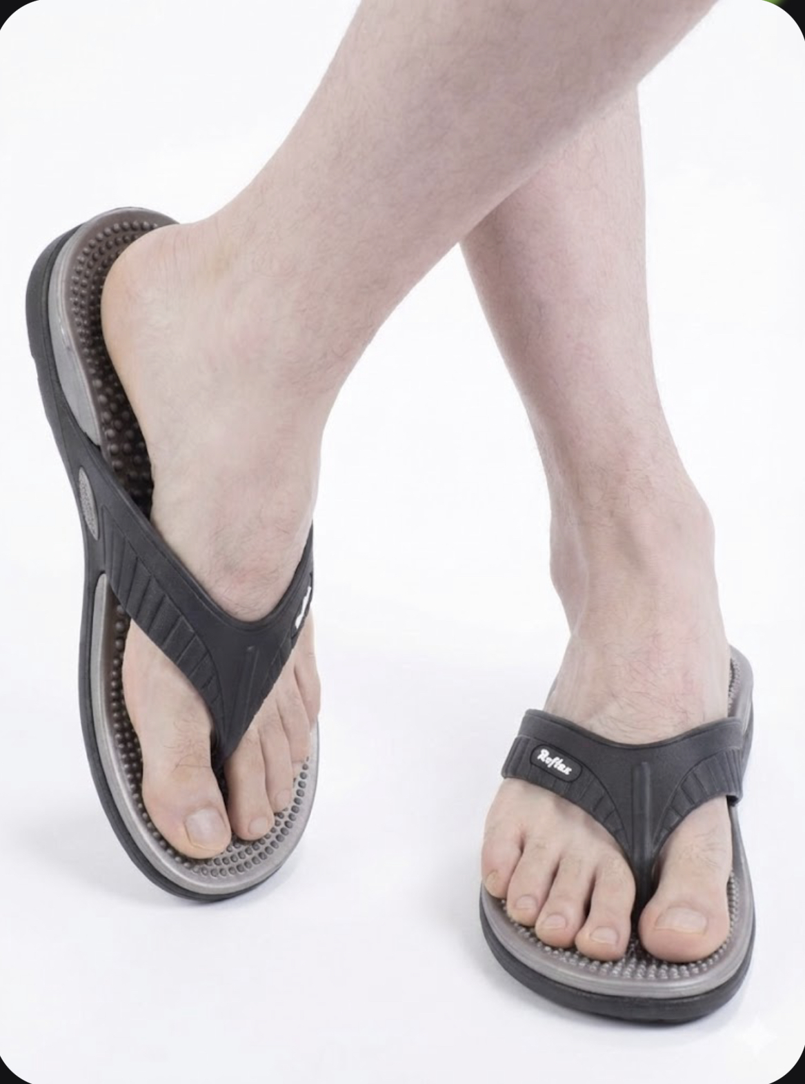 LifeBalance Massage Sandals Graphite/Black - Image 4