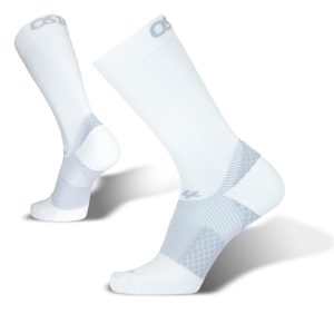 Plantar Fasciitis Socks Crew White